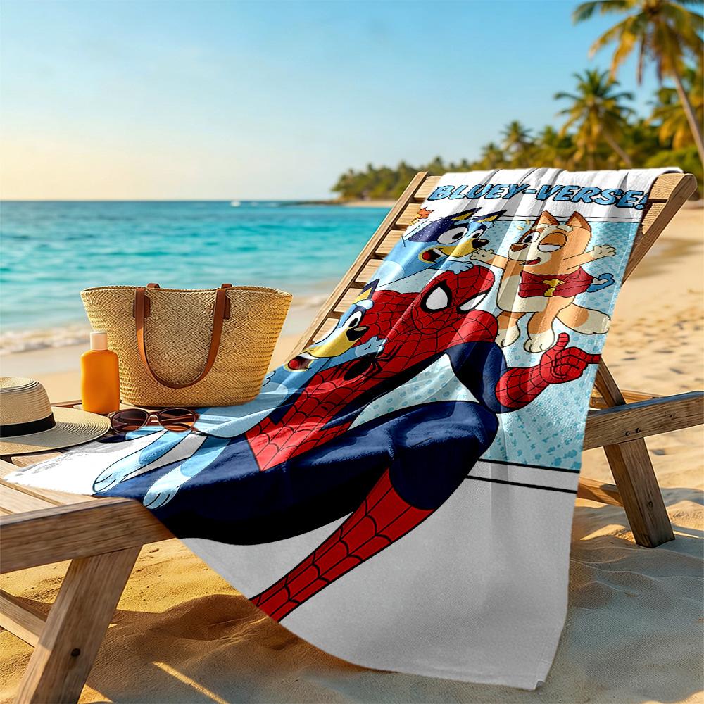 Bluey Beach Towel High Absorbency & Quick-Dry Comfortable Lightweight