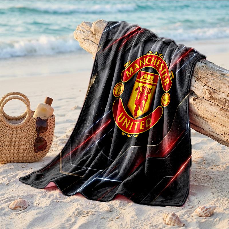 Asciugamano da Spiaggia in Microfibra con Stampa Manchester United Asciugatura Rapida Assorbente Grande Asciugamano per Spiaggia Nuoto Viaggio