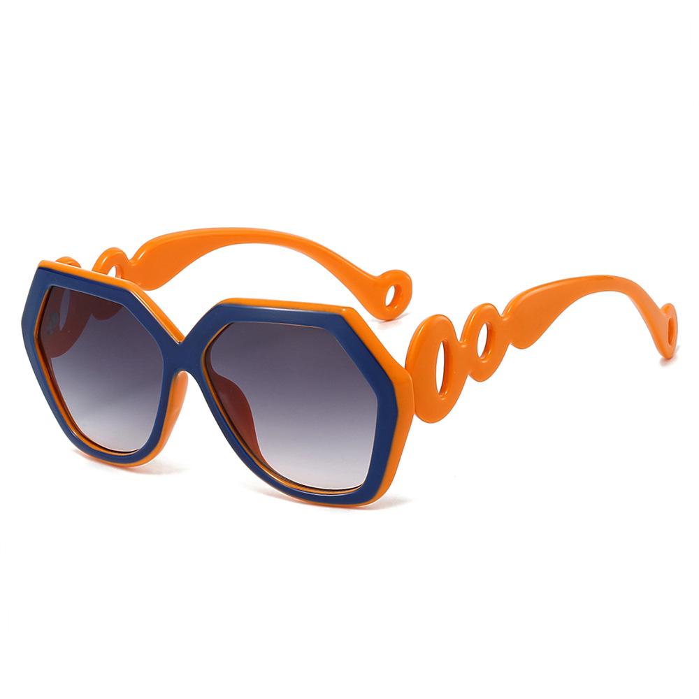 

Ins Latest Trend Retro Gradient Hexagonal Female Sunglasses Unique Contrast Irregular Frame Design Male Versatile Gafas de sol as picture