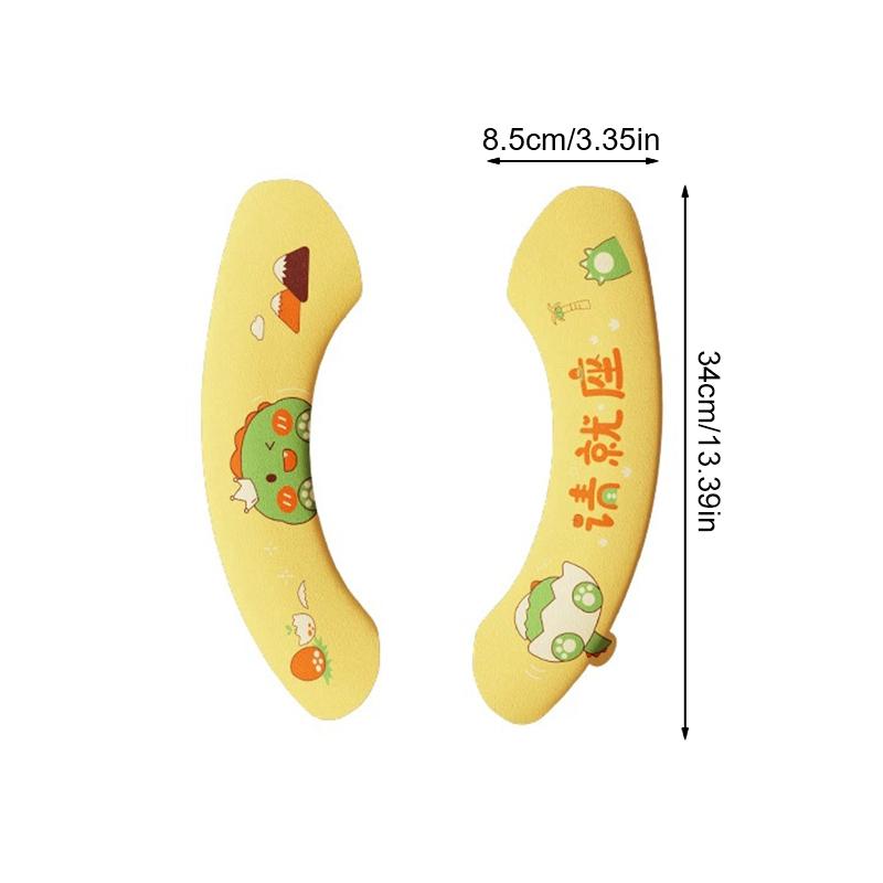 1 Pair Toilet Seat Cover Cartoon Washable Bathroom Toilet Seat Pad Cute Reusable Soft Thick Sticky Closestool Seat Mat