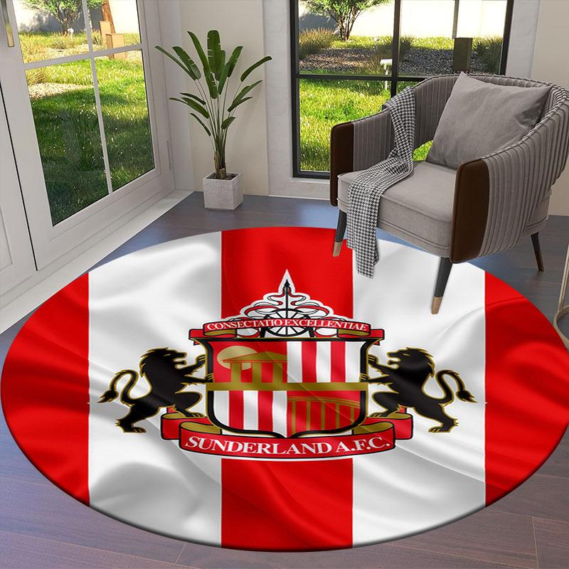 Sunderland A.F Round Area Rug,Carpet Rug for Living Room Bedroom Sofa Playroom Decor,Non-slip Floor Mat