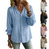 Women's Fashion Loose Long-Sleeved Linen Shirt Top