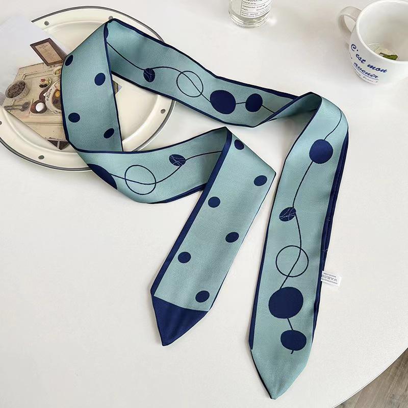 Korean Style Silk Scarf and Hairband Set - Versatile Women's Accessory for Summer