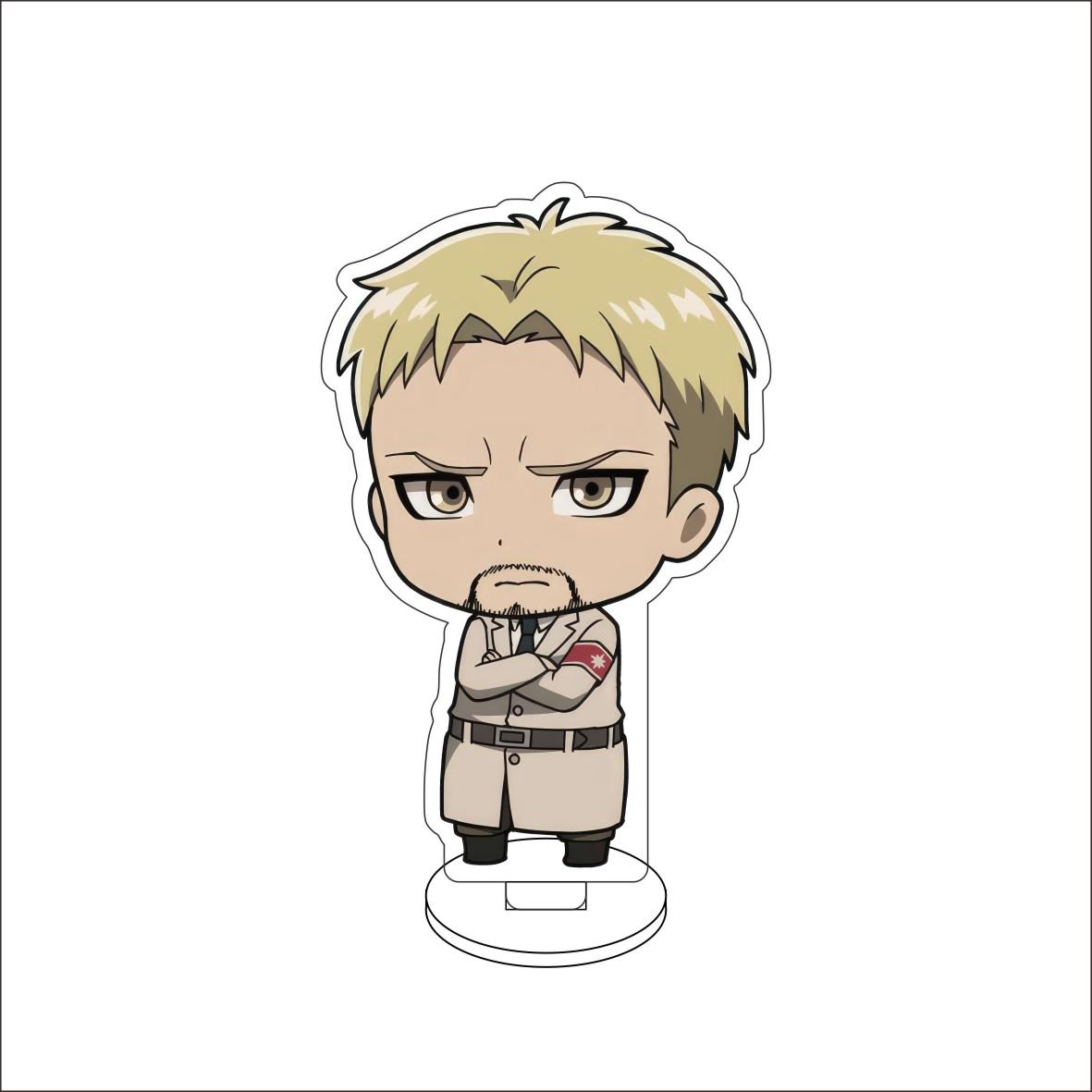 

10CM Anime Attack on Titan Figure Stand Model Eren Jaeger/Mikasa·Ackerman/Erwin Smith Cute Desk Decor Standing Sign Gifts 10CM