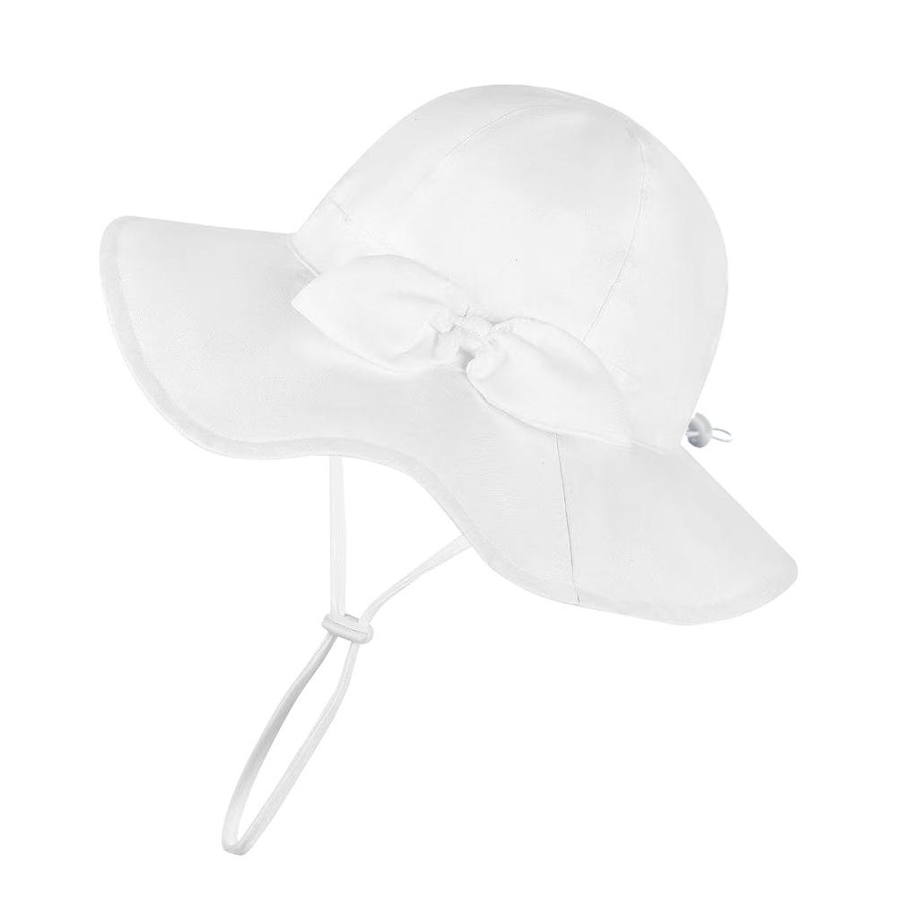 Baby Sun Hat Summer Beach Hats with UPF 50+ Sun Protection Wide Brim for Baby Toddler Sun Hat Cap белый