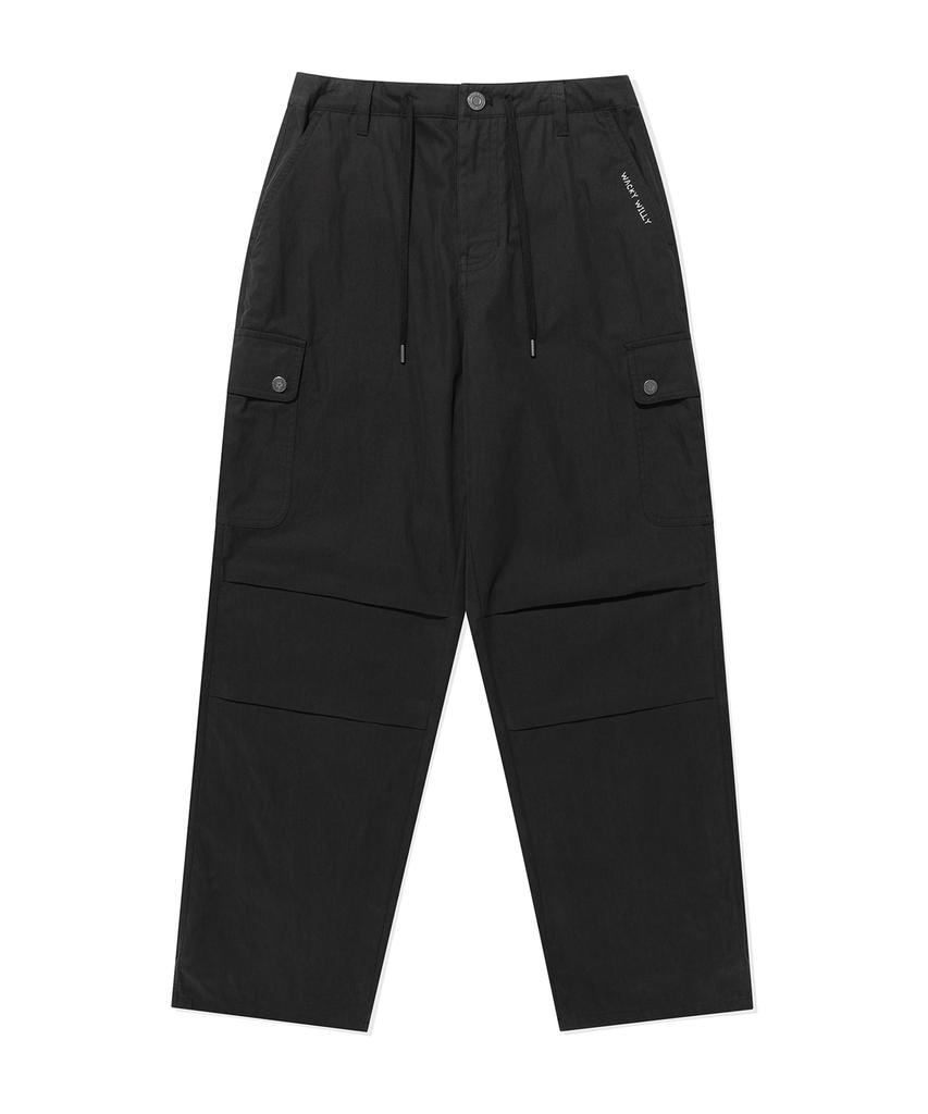 WACKY WILLY Women'S Cargo Parachute Pants Black