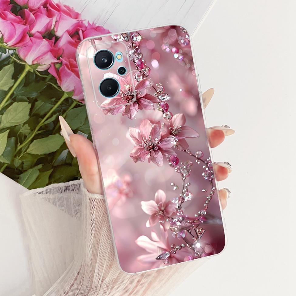 For Realme 9i 4G Case RMX3491 Transparent Cute Cat Fashion Butterfly Funny Painted Casing For Real me 9i 4G Cover