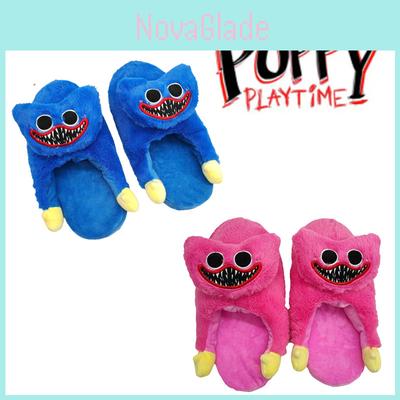 Pluszowe kapcie Poppy Playtime Huggy Wuggy dla dorosłych i dzieci, miękkie i wygodne, półokrągłe