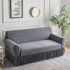 Lace Hem Jacquard Sofa Cover Stretch Full Elastic Slipcover Nordic Style Anti Slip Fabric
