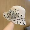 Hat Temperament Elegant Flower Bucket Hat British Summer New Breathable Versatile Basin Hat Top Hat
