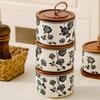 Ceramic Jar Cookie Candy Food Storage Container Tea Canister for Coffee Beans Snack
