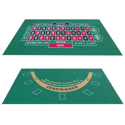 GeekDwarf și Covoraș Joc de Cărți Casino 90cm x 60cm Layout Ruletă Blackjack Pâslă Subțire Ușoară Poker Baccarat Texas Ultra-subțire Ultra-ușor Hold'em