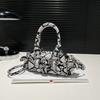 2025 New Hot Sale Snake Pattern PU Shoulder Bags Hasp & Zipper Stylish Design Punk Hot Girl Style Handbags for Women Fashionable