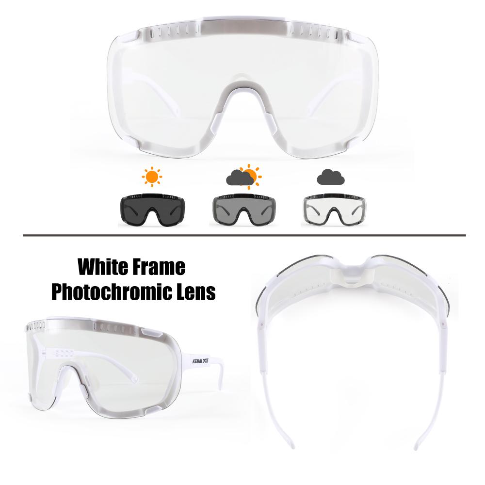 KEMALOCE 2025 Photochromic Cycling Sunglasses UV400 Outdoor Sports Men Women Bike Running MTB Eyewear Driving Goggles