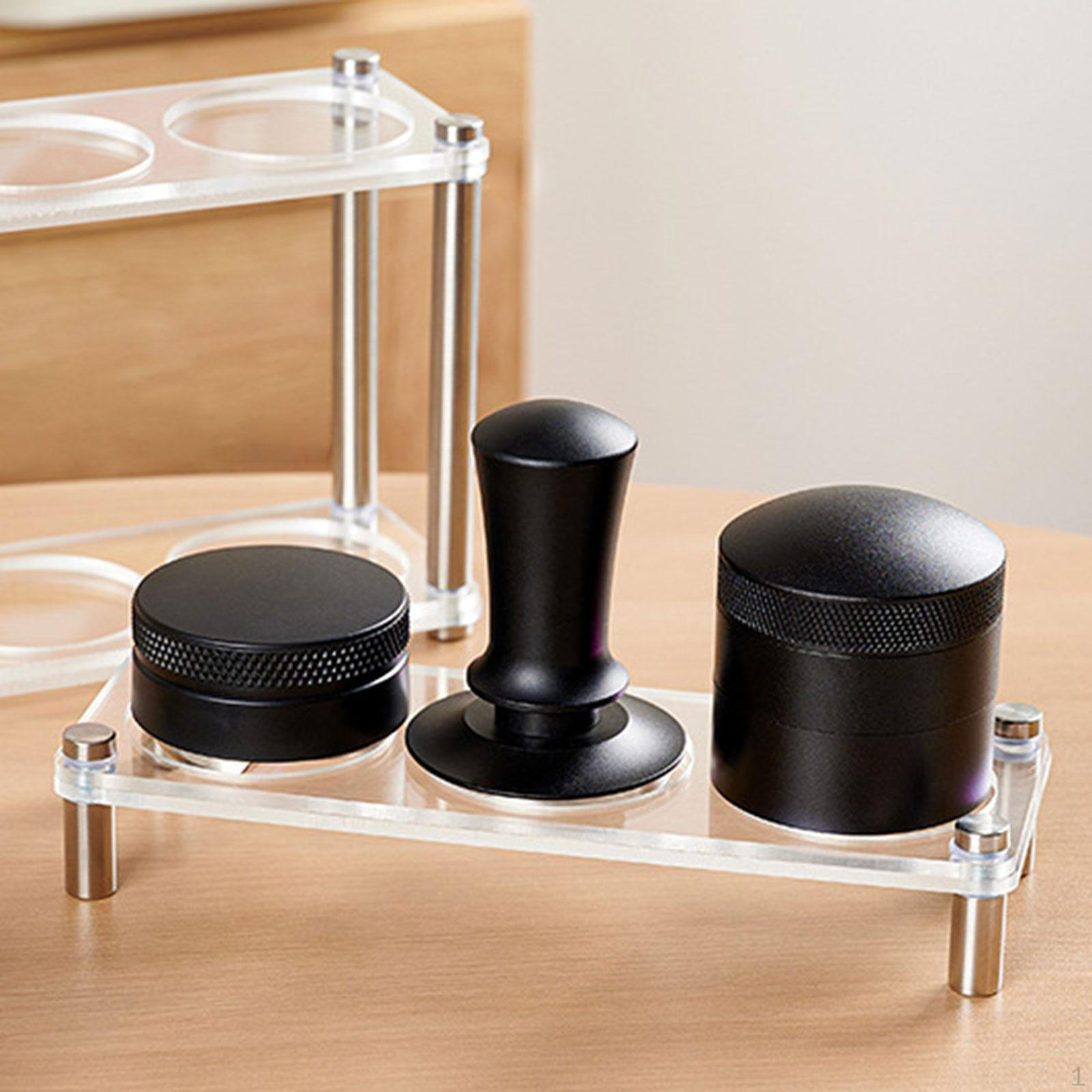 

Espresso Tamper Station Clear Display Shelf PS Machine Accessories Home Worktop Counters Single Layer