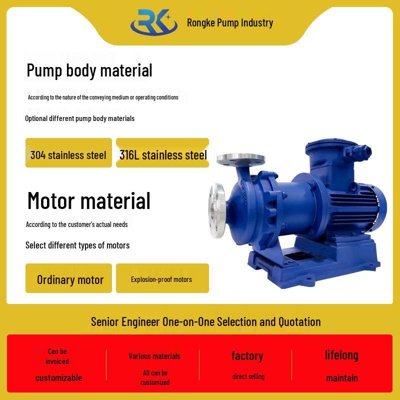 CQB Heavy-Duty Magnetic Drive Pump: Stainless Steel, Leak-Proof, High Temp, Explosion-Proof, Acid & Alkali Resistant Chemical Centrifugal Pump