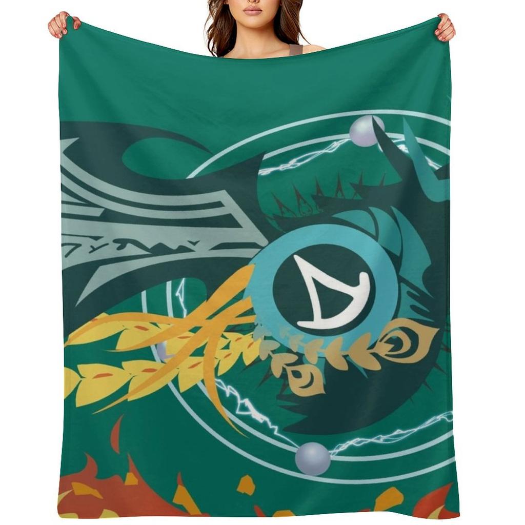 FFXIV Summoner Job Mat Throw Blanket Flannels Blankets For Bed Kid'S Summer Blankets