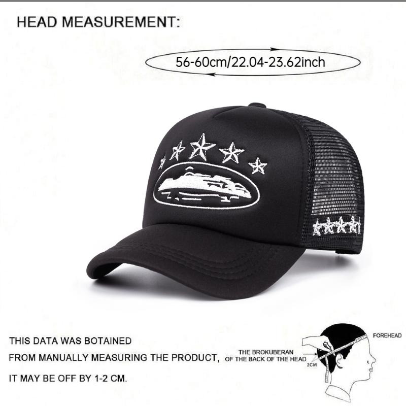 Cappello in Rete da Uomo Stile Street Hip Hop Cappello da Donna per Uso Esterno Cappello Protezione Solare Cappello da Ciclismo Skateboard Cappello da Indossare Quotidiano Cappello da Baseball Ultimo Cinque Stelle