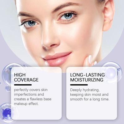 Hydrating Cushion Foundation - Lightweight Concealer Moisturizing Base Makeup For Even Skin Tone, Natural Coverage All Day Wear