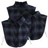 Damen Abnehmbares Kariertes Hemd Design Falscher Kragen Falsche Bluse Bekleidungszubehör