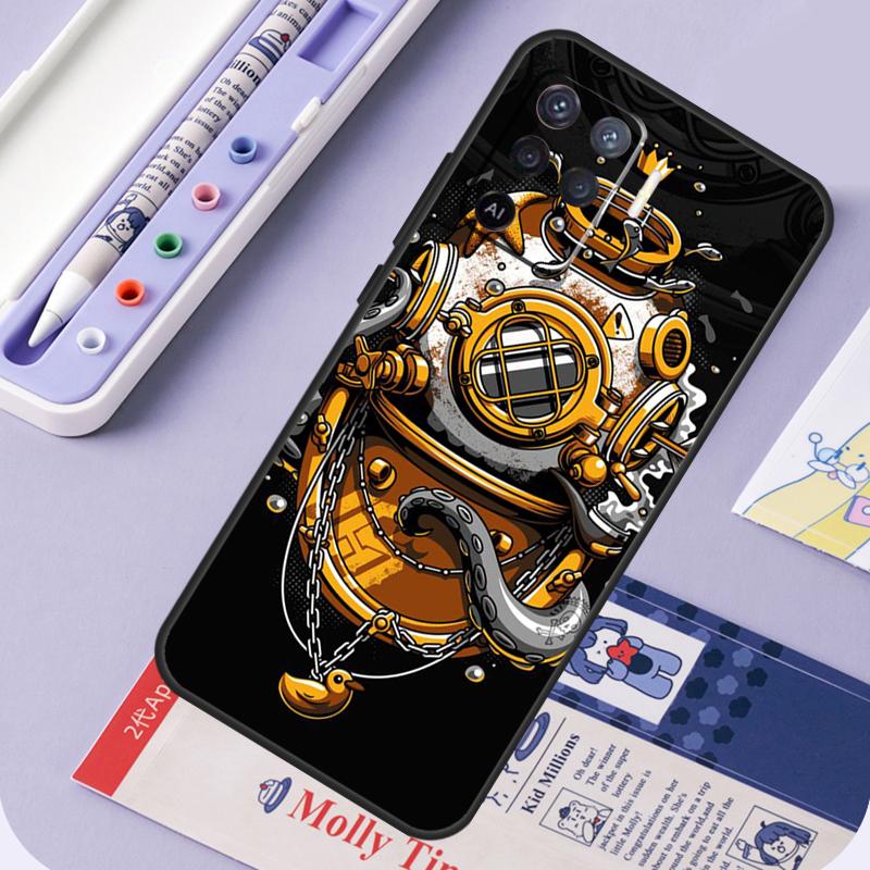 Scuba Diver Mask Diving For Oppo A94 A74 A54 A15 A18 A38 A58 A78 A98 A40 A60 A80 A16 A76 A96 A57 A17 A77 A5 Pro Case