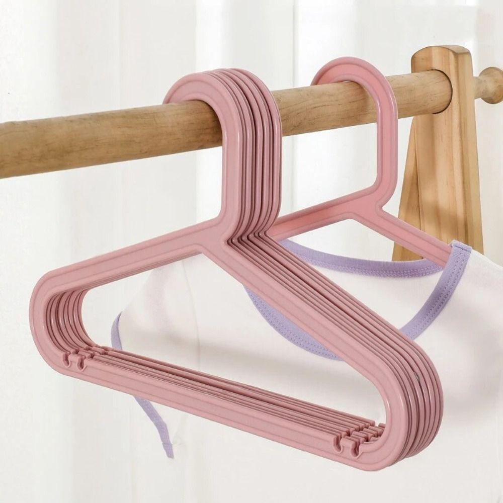 10Pcs Plastic Clothes Drying Rack Nordic Style Clothes Display Hangers Baby Hangers  Closet