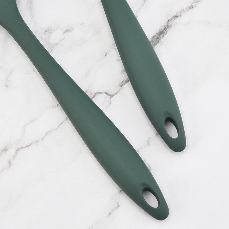 Silikon Küchenutensilien Schöpfkelle & Rührlöffel - Mittlere Größe, Kinderfreundlich, Vollständiges Wrap-Design zum dichten Mischen & für Salat