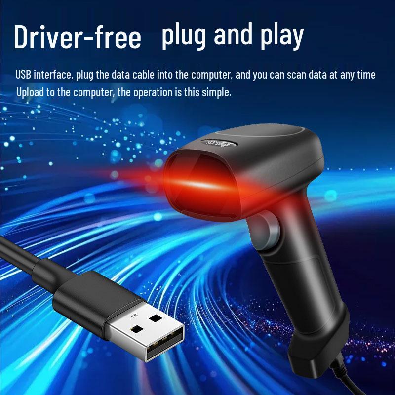 Yongli Wireless Bluetooth 1D/2D Barcode Scanner for Express Logistics & Supermarkets