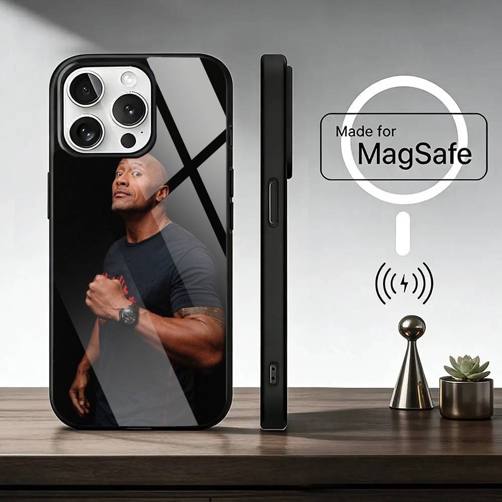 Actor D-Dwayne J-Johnson   Phone Case For iPhone17,16,15,14,13,12,11 Plus,Pro Magnetic with Magsafe Wireless Charging