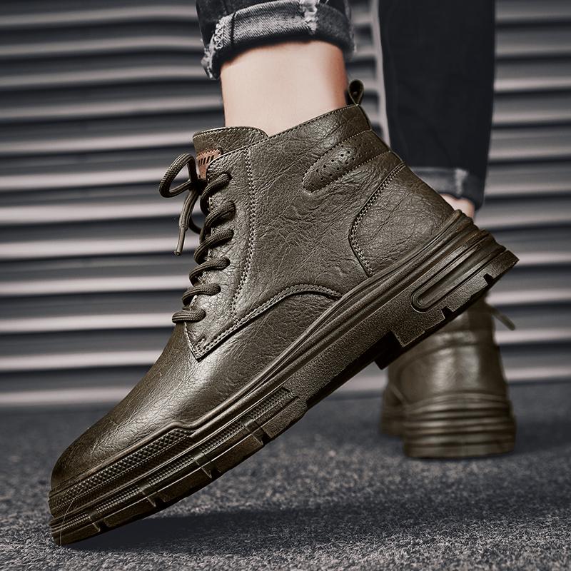 

Fashion Men s Ankle Boots Casual Shoes Lightweight Luxurious Comfortable Driving Shoes Oxford Style Shoes Social Shoe Male Ankle Boot 39 коричневый