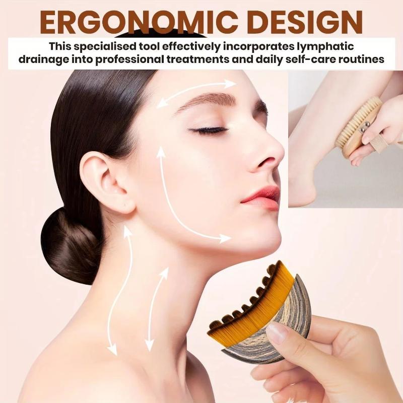 Lymphatische Kontur Gesichtsreinigungspinsel Synthetische Fasern Körper-Trockenbürste Peeling- und Durchblutungsfördernde Körpermassagebürste Gesichtsreinigungspinsel