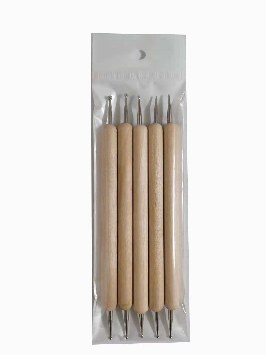 

Double-Ended Nail Dotting Pen Set: Polka Dot Tool with Inlaid Diamonds - Beginner-Friendly, 5 Pieces