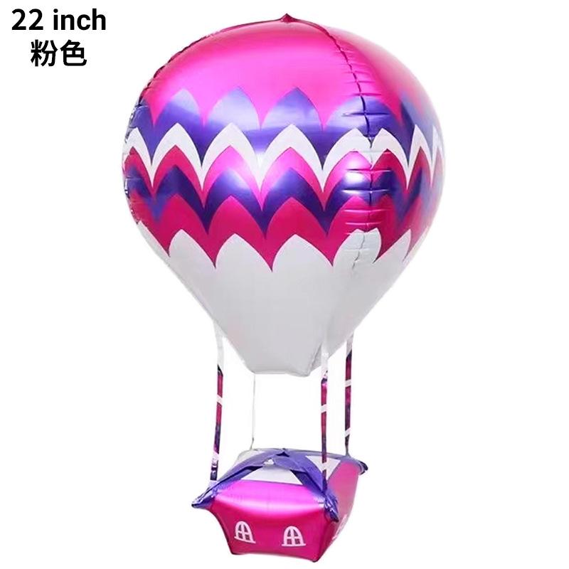 

22-дюймовый 4D шар-модель в виде воздушного шара, воздушный шар «Летающий дом», воздушный шар из алюминиевой фольги, украшение для детской вечеринки по случаю дня рождения Two-color 4D hot air balloon - purple