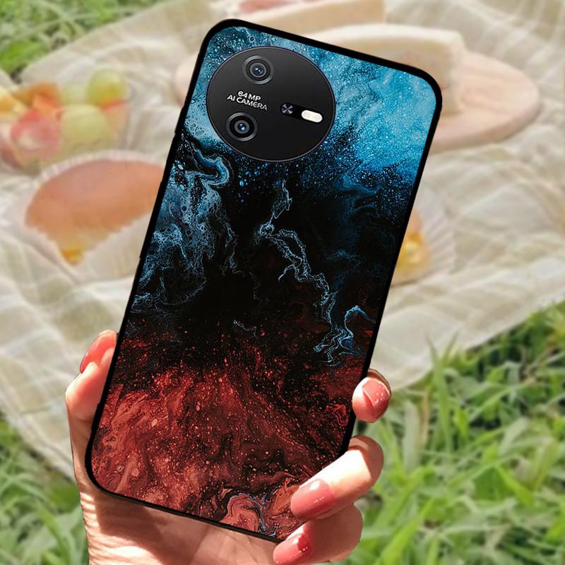 

Для Oscal Tiger 12 Чохол Силіконовий М який Мармуровий Чорний Бампер Funda Coque для Blackview Oscal Tiger 12 Повністю Захисний Чохол Oscal Tiger 12