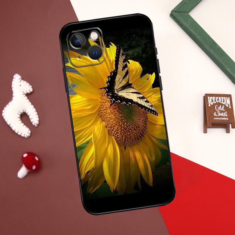 Sunflower Case For iPhone X XR XS Max 12 13 Mini 7 8 Plus SE 2020 11 12 13 14 15 Pro Max Back Cover