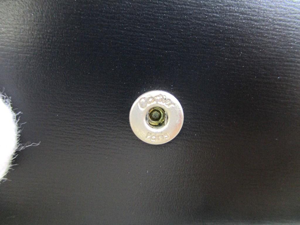 Portamonete Autentico Cartier Pasha de Cartier in Pelle Nera #9869 Scatola Aperta