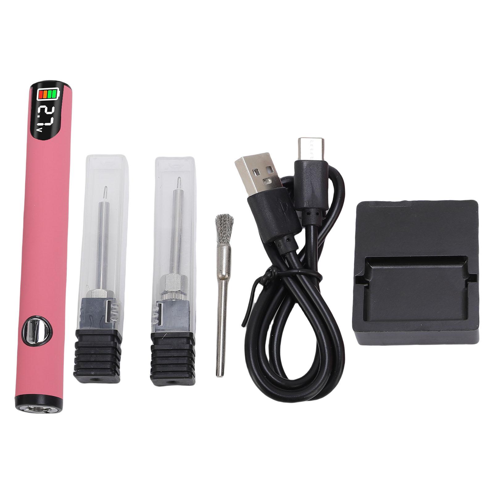 

Набор для выжигания ниток, перезаряжаемый для изготовления ювелирных изделий, бисероплетения, кожевенного ремесла, шитья, ткачества розовый