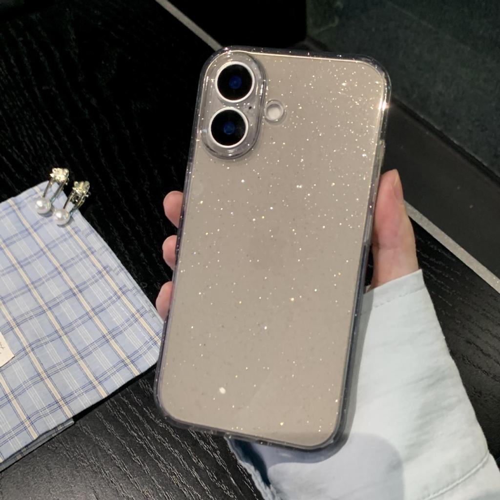 iPhone 17 Sternenstaub Glitzer Magnetische Hülle für 16 Pro Max - Transparent, Weich, Präzise Passform