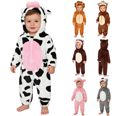 Unisex Tier-Strampler für Kleinkinder: Komplettes 3D-Schwanzkostüm mit Kapuze, Langarm mit Reißverschluss für Motto-Party & Heimspiel