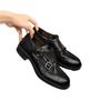 Women's British Style Carved Leather Shoes Flats Buckle Black Shoes 2025 Spring Fashion Slip On Loafers Casual Shoes