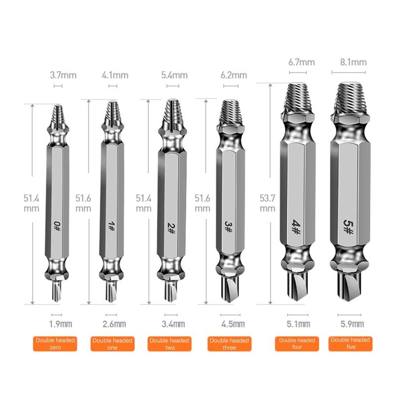 13pcs Bolt Remover Screw Extractor Screw Remover Drill Bits with Hex Shank and Spanners for Broken /Damaged Bolt Stud