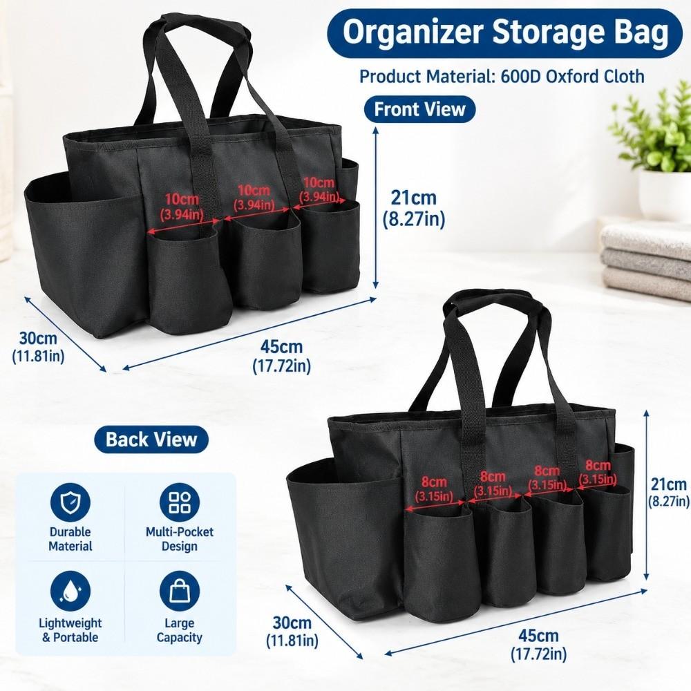 Large Capacity Storage Bag Oxford Cloth Cleaning Tote Caddy Cleaning Tool Organizer  Household