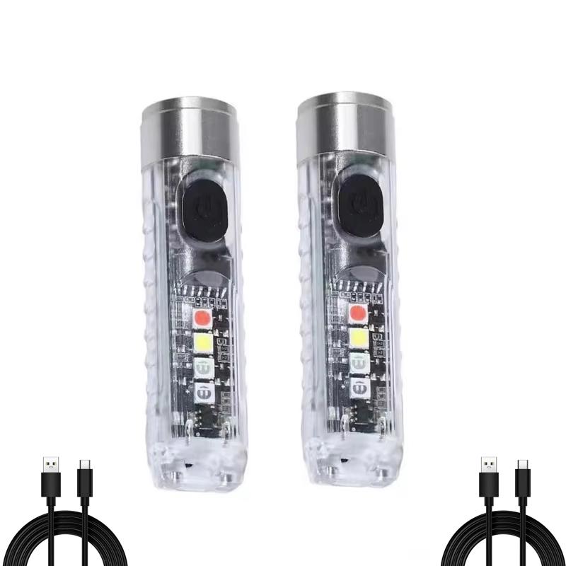 Mini lanternă LED multifuncțională impermeabilă breloc lanternă portabilă impermeabilă magnetică de avertizare camping lanterna lumină
