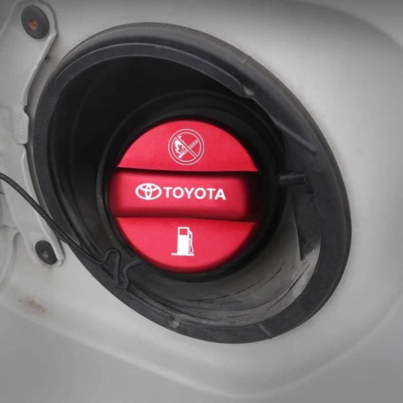 EINM2 Metal Car Fuel Tank Cap Cover Anti-scratch Dustproof Gas Filler Cap for Toyota RAV4 Highlander Prado Crown Exterior Accessories