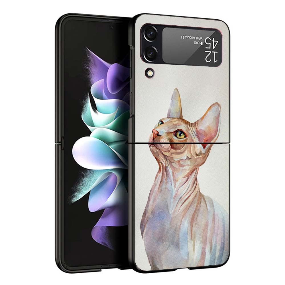 

Lavaza Sphynx Sphinx Cat Phone Case For Samsung Galaxy Z Flip7 Flip6 5G Flip5 Flip4 Flip3 ZFlip 7 6 3 4 5 Shockproof Back Cover Samsung Z Flip 3
