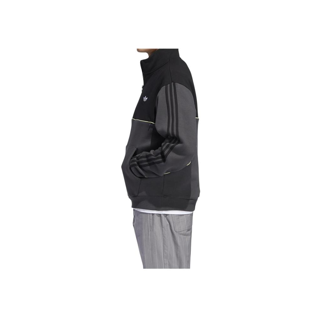 adidas Originals Mod Half Zip Stehkragen Sweatshirt Jacke Herren Oberbekleidung Schwarz FM1403