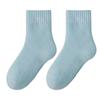 1 Pair Women Winter Socks Mid-tube Thickened Warm Soft Plush No Odor Solid Color High Elasticity Anti-slip Sweat-absorption Anti-shrink Sports Socks