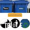 6 Pieces Trash and Recycle Stickers Decal Portable Self Paste Sorting Stickers, Recycling Bin Labels