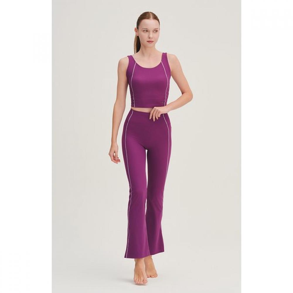 Huit Ticha Rib Contrast Bootcut Leggings Htwle6i01t