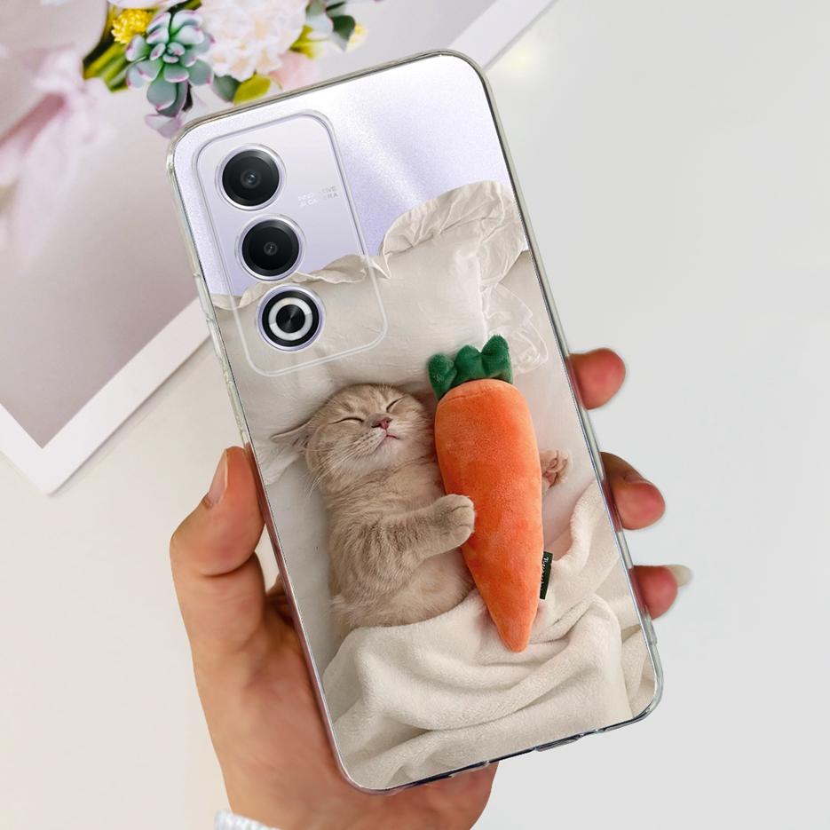 For Oppo A80 5G Case CPH2639 Cute Painted Cover Clear Silicone Soft TPU Phone Case For Oppo A3 Pro A3pro 5G OppoA80 Shell Bumper